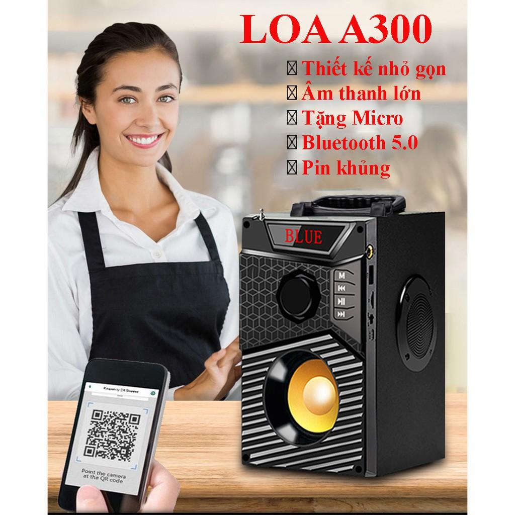 ️ Loa Bluetooth Speaker A300 Âm Thanh Lớn Cực Hay Dùng Cho Điện Thoại, Vi Tính, Thẻ Nhớ, USB, Radio,...