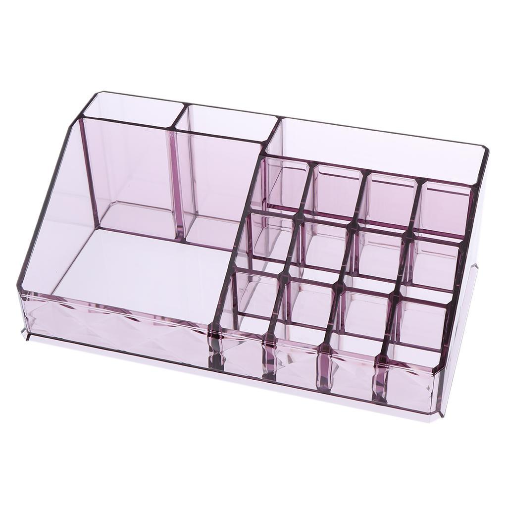 6 Drawers Acrylic Makeup Brush Nail Polish Cosmetic Holder Storage Organizer