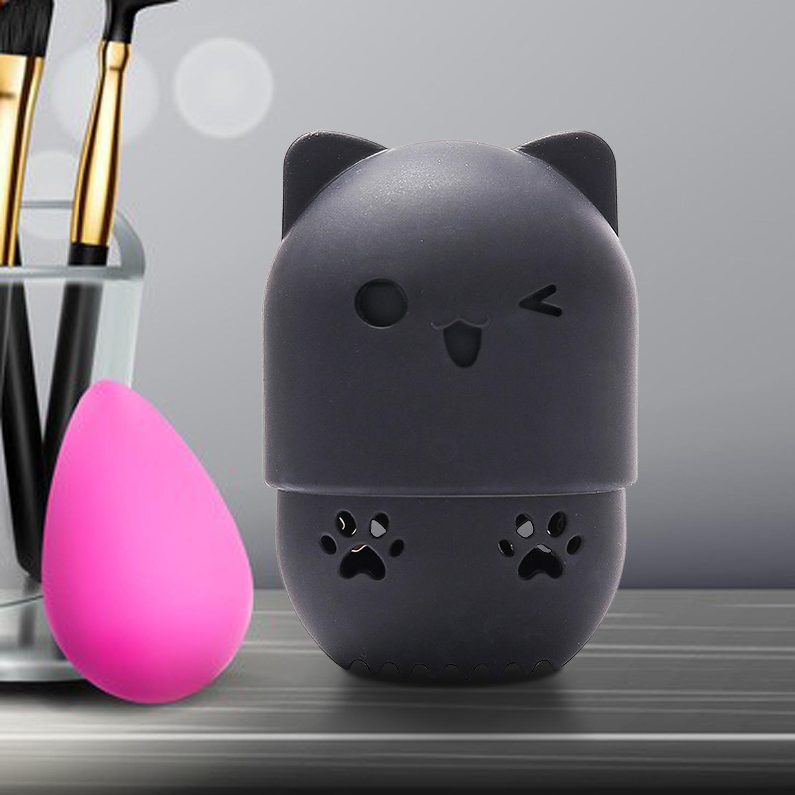 Makeup Sponge Holder Dustproof Silicone Cosmetic Blender Storage Case