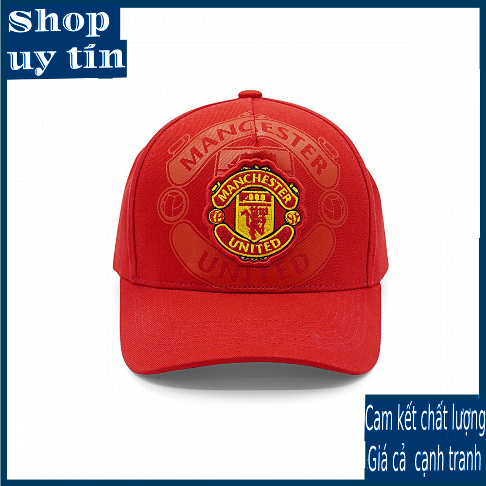 [ Miễn ship / giảm giá ]  MŨ NÓN LƯỠI TRAI NAM NỮ THỂ THAO MU MANCHESTER CAO CẤP -  màu đỏ