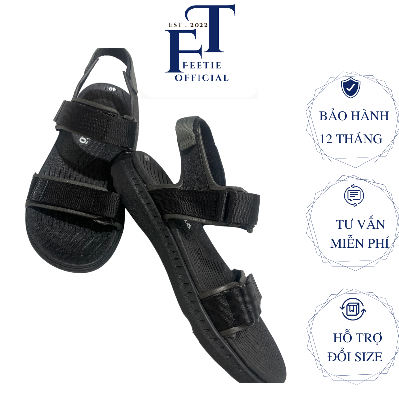 Dép Sandal Nam Nữ Shatto Quai Ngang/ Quai Chéo Đen Thời Trang Mang Đi Học,Đi Chơi cao 4cm Đế Bằng