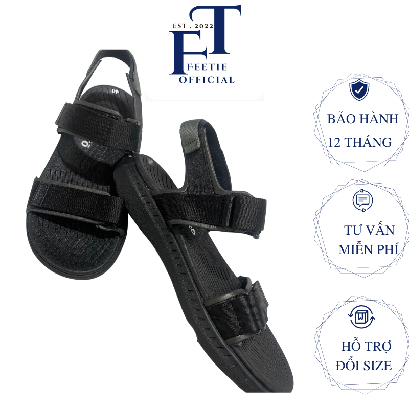 Dép Sandal Nam Nữ Shatto Quai Ngang/ Quai Chéo Đen Thời Trang Mang Đi Học,Đi Chơi cao 4cm Đế Bằng (Có Sẵn)