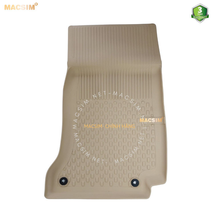 Thảm lót sàn ô tô nhựa TPE Silicon Mercedes W205 C Series 2014-2020 Beige Nhãn hiệu Macsim