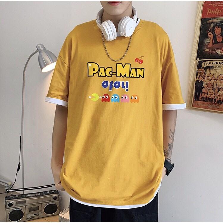 Áo thun unisex tay lỡ form rộng - phông pac-man