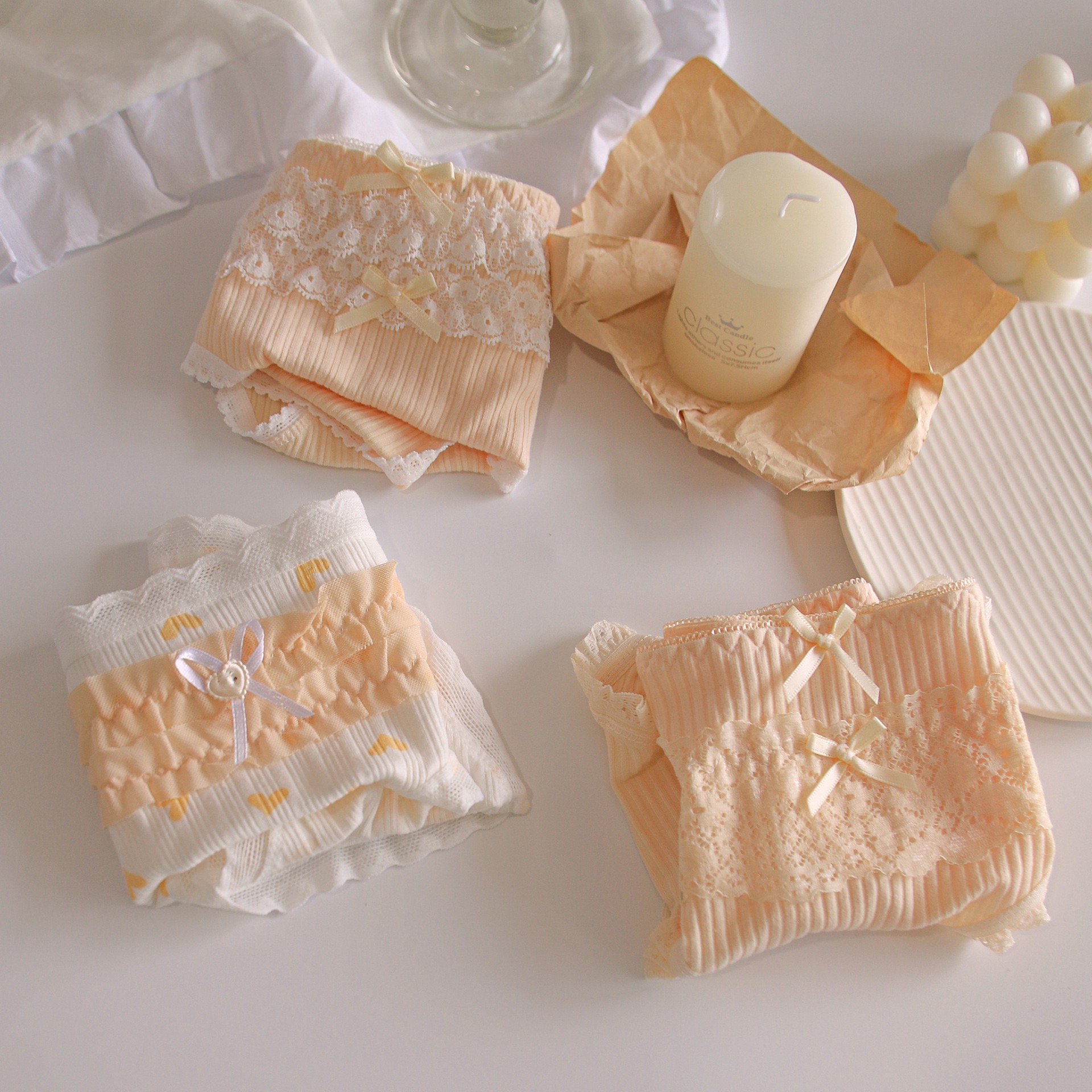 SET 5 QUẦN LÓT THANH LỊCH DỄ THƯƠNG KIỂU NHẬT TỪ 35-70KG DÀNH CHO NỮ
