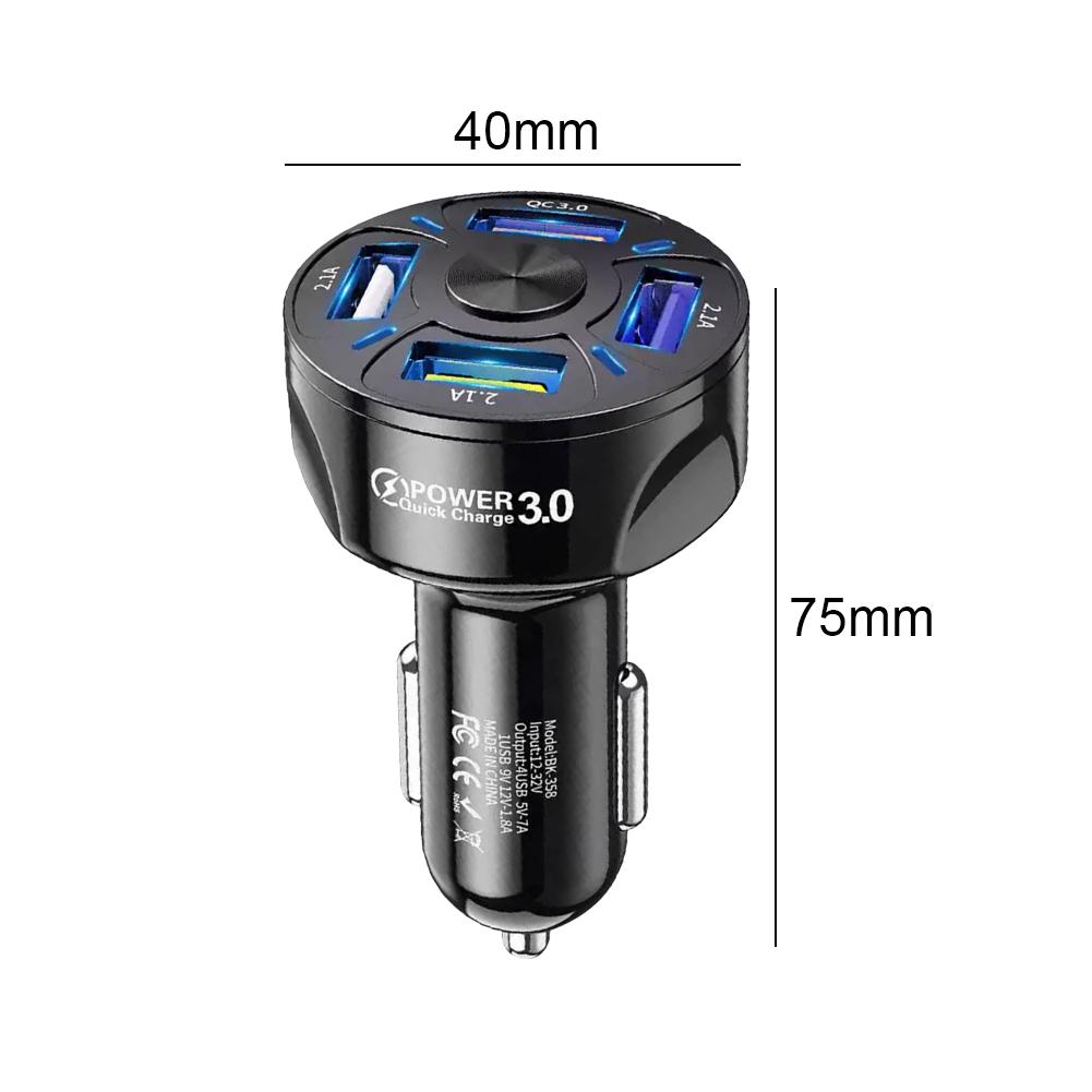 Bộ sạc điện thoại 4 Port Car Charge Quick Charge 35W Bộ chuyển đổi xe hơi nhanh Sạc nhanh