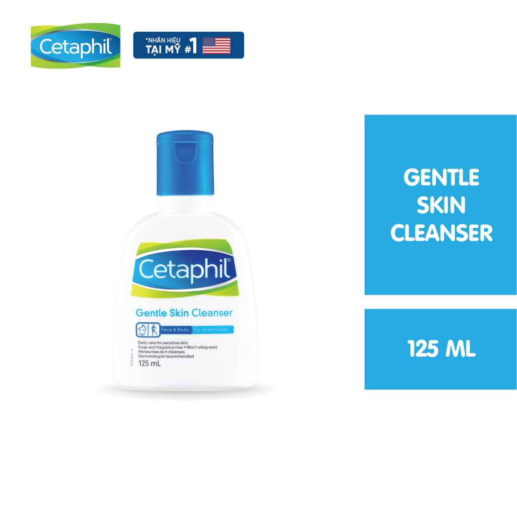 Sữa rửa mặt dịu lành cho da nhạy cảm Cetaphil Gentle Skin Cleanser 125ml