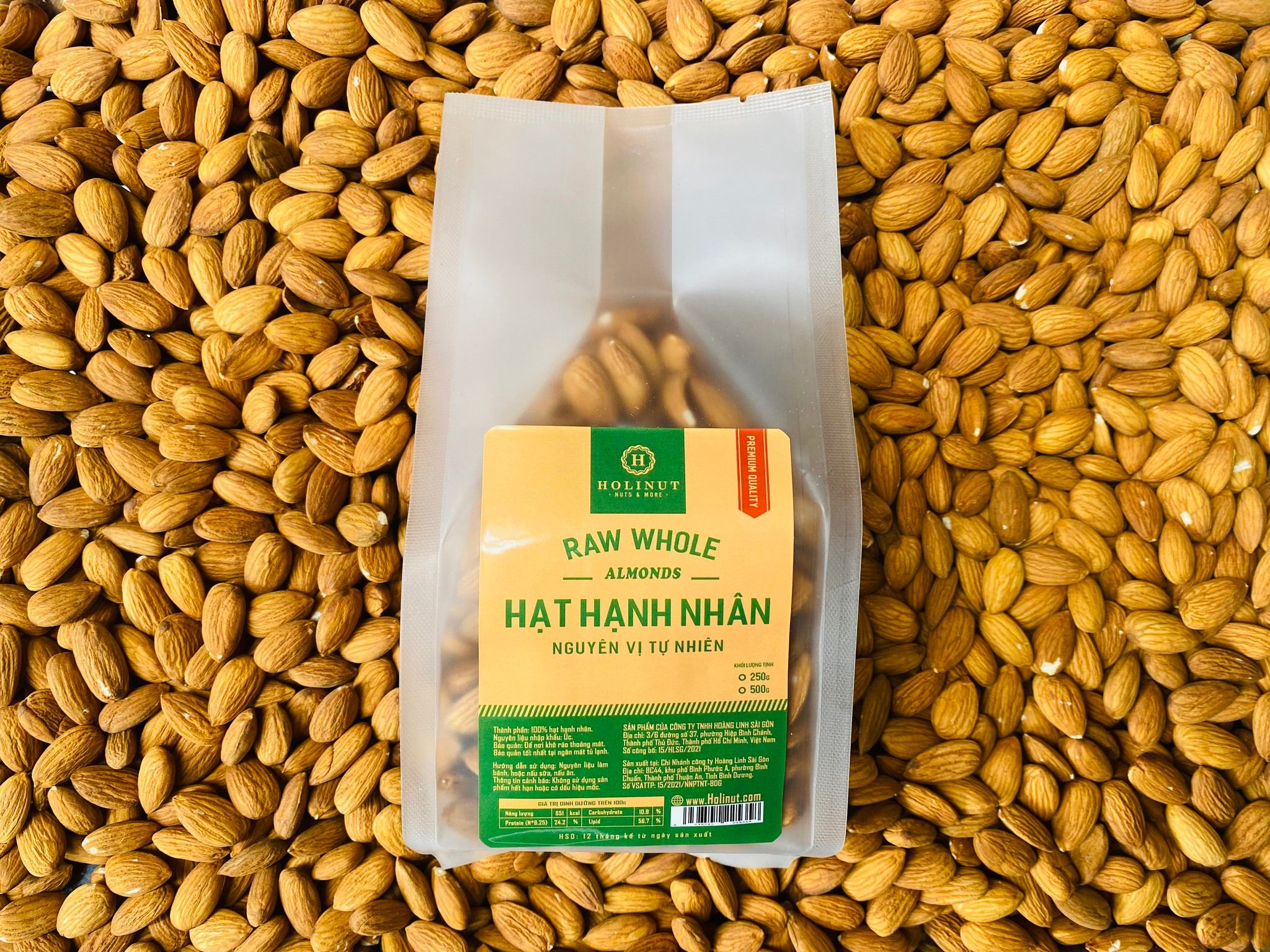 Hạnh Nhân Sấy (Mỹ) - Thương Hiệu Holinut/500gram