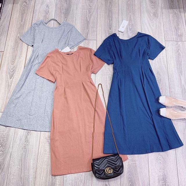 Đầm váy cotton nơ sau thiết kế