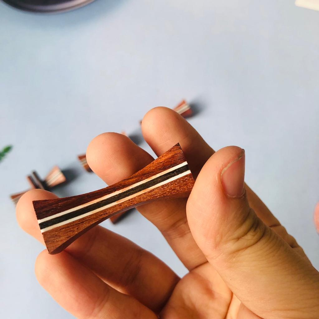 Gác/Kê Đũa Gỗ Hình Nơ Xinh Xắn, Thiết Kế Tối Giản Phong Cách Nhật Bản, Phụ Kiện Bàn Ăn Của Craft Closet