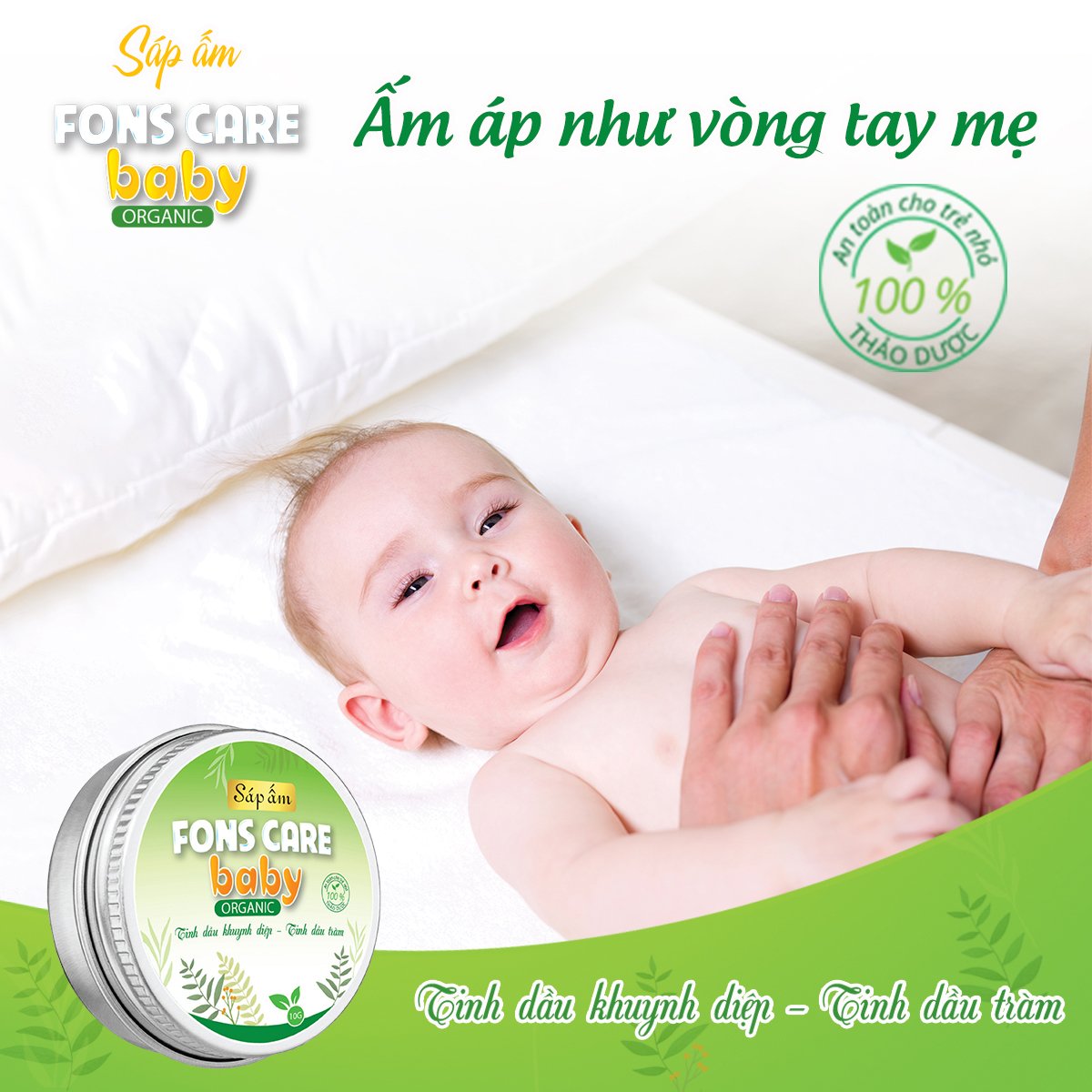 Sáp ấm FONS CARE Baby Organic