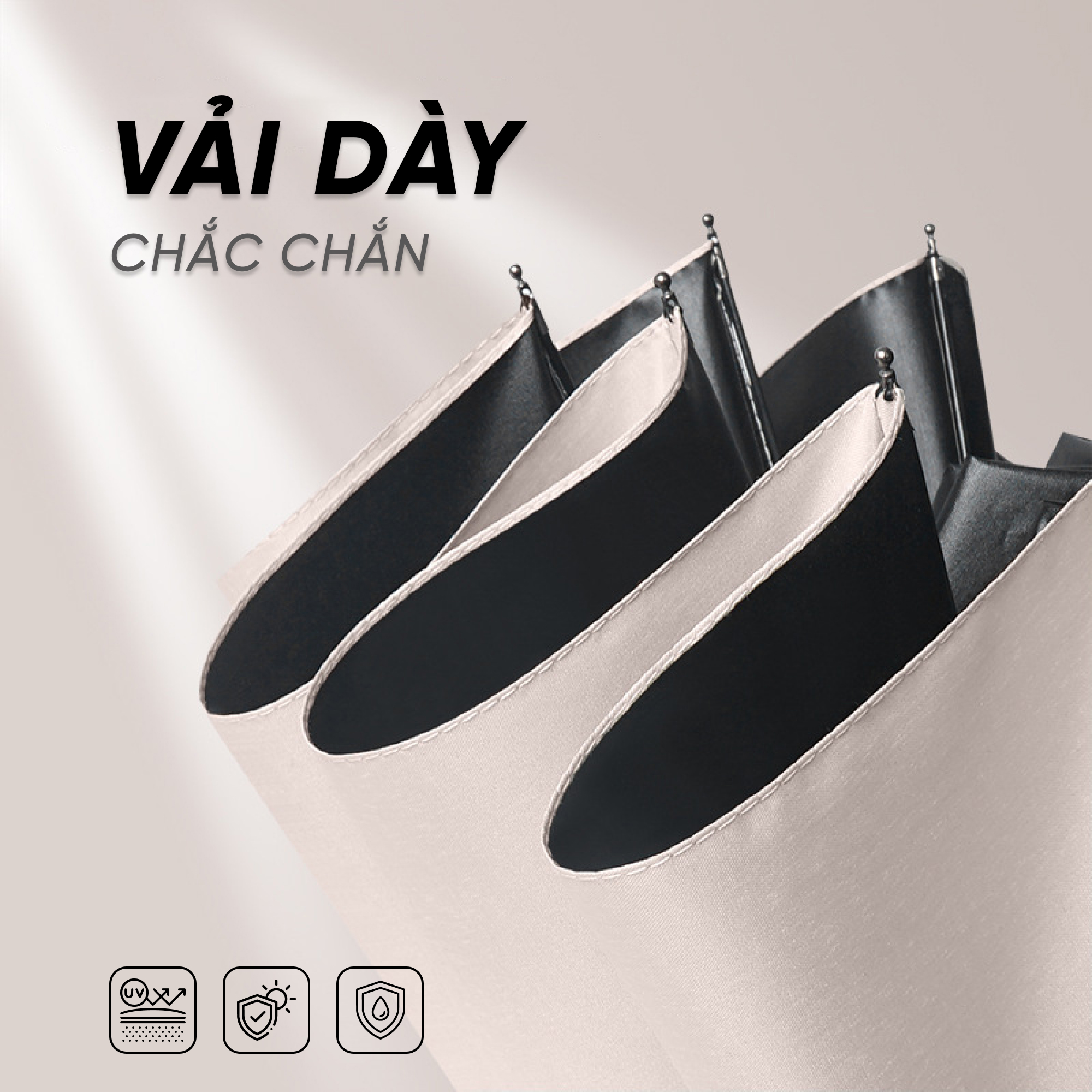 Ô Chống Nắng Che Mưa Cản UV Tự Động Đóng Mở Khung 12 Xương - Dù Đi Mưa