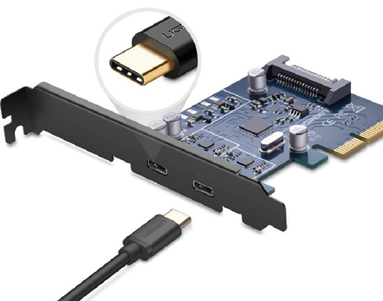 Card mở rộng thêm 2 cổng USB 3.1 Type-C UGREEN US230 30773 - Hàng chính hãng