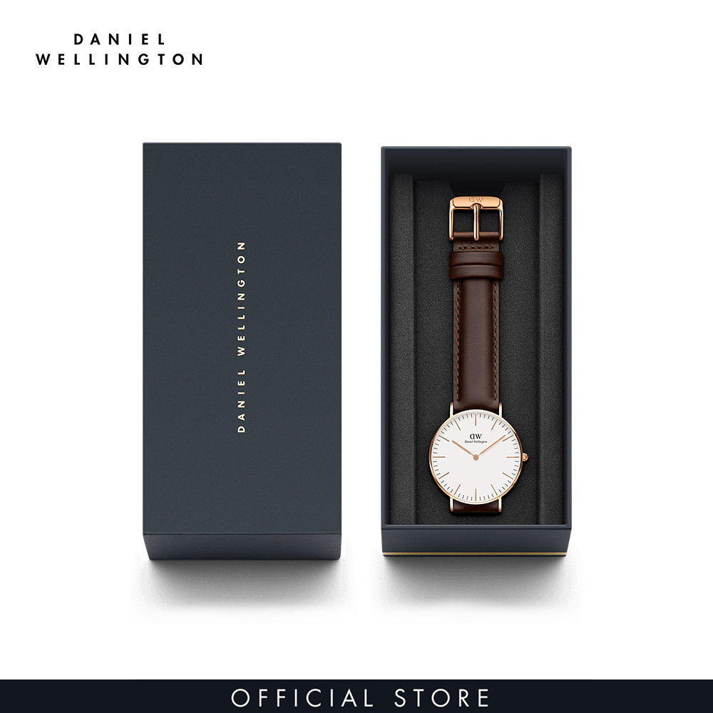 Đồng hồ Nam, Nữ Daniel Wellington dây da - Classic Bristol 36mm DW00100039