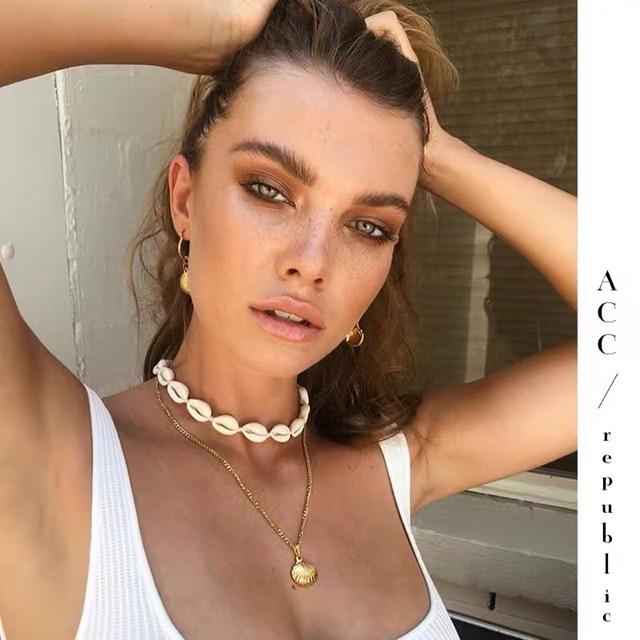 Choker con ốc - Vòng cổ con ốc phong cách âu mỹ