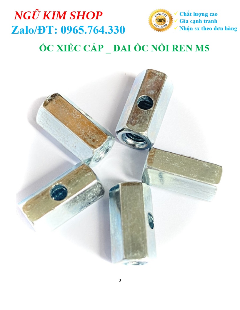 ỐC XIẾC CÁP _ ĐAI ỐC NỐI REN M5