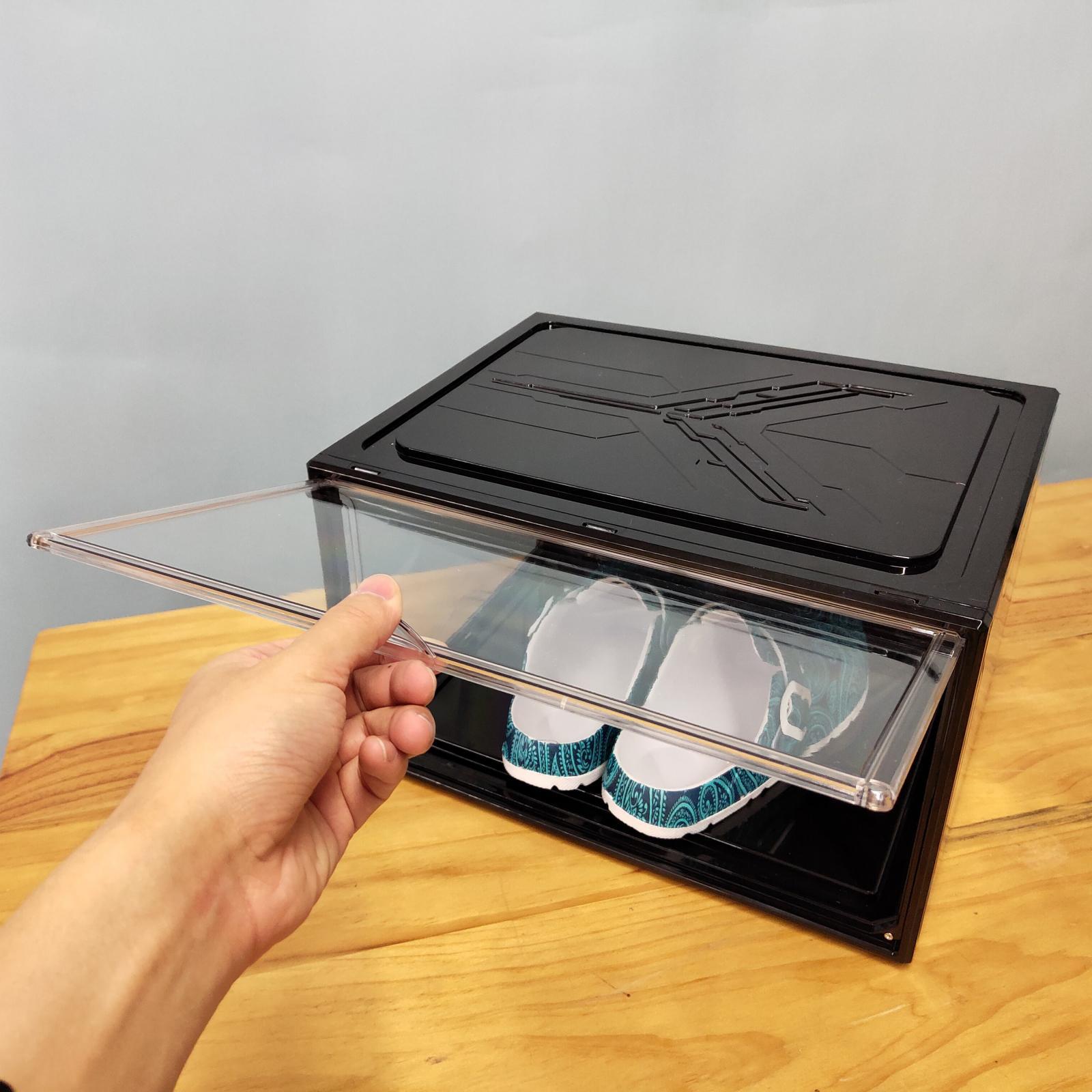 Shoe Box, Shoe Storage Boxes Clear Plastic Stackable, Shoe Organizer Containers with Lids for Women/Men