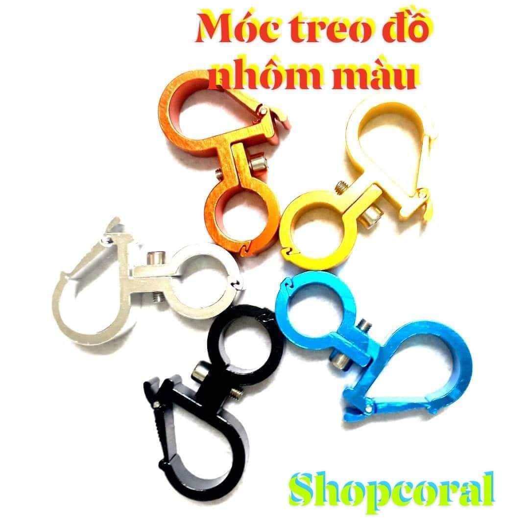 MÓC TREO NHÔM MÀU GẮN GHI ĐÔNG XE ĐẠP ,XE ĐIỆN , XE MÁY