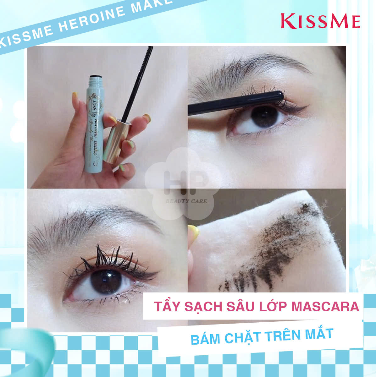 Set Vỉ Mascara Chuốt Dài Mi Và Mascara Tẩy Trang Mi Kissme Heroine Make (2 cây)
