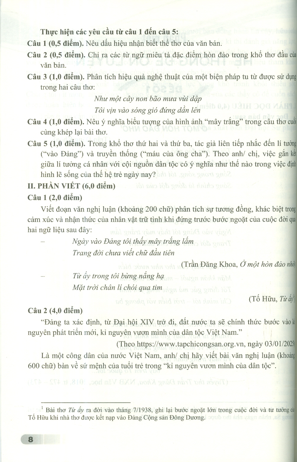 Bộ Đề Ôn Thi Tốt Nghiệp Trung Học Phổ Thông Môn Ngữ Văn - Thần Tốc Thực Chiến