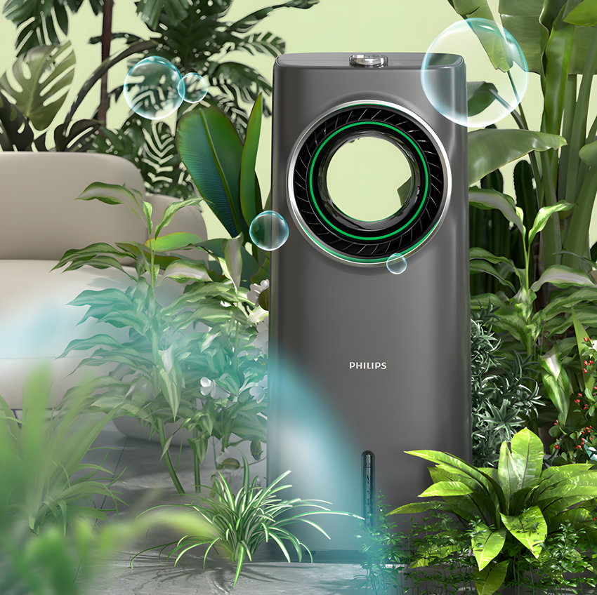 HÀNG CHÍNH HÃNG - Quạt không cánh làm mát, phun sương tạo ẩm. Kiêm lọc không khí ion âm và khử khuẩn UV, Serial 4000. Thương hiệu Hà Lan cao cấp Philips - ACR4246X