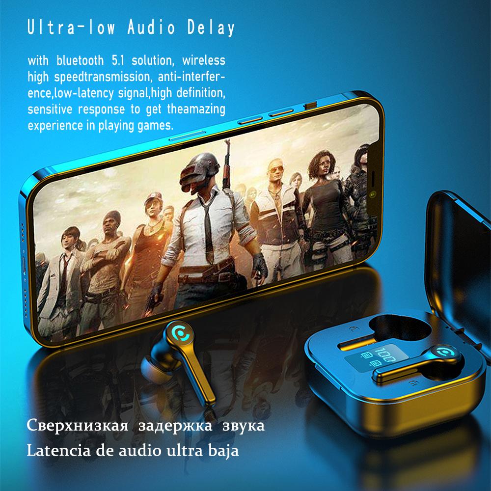 56 Giờ Pin Không Dây Bluetooth V5.1 Tai Nghe Nhiều Màu Sắc Không Dây Tai Nghe HIFI Stereo Tai Nghe Nhét Tai Gọi Tai Nghe Chụp Tai Kèm Mic