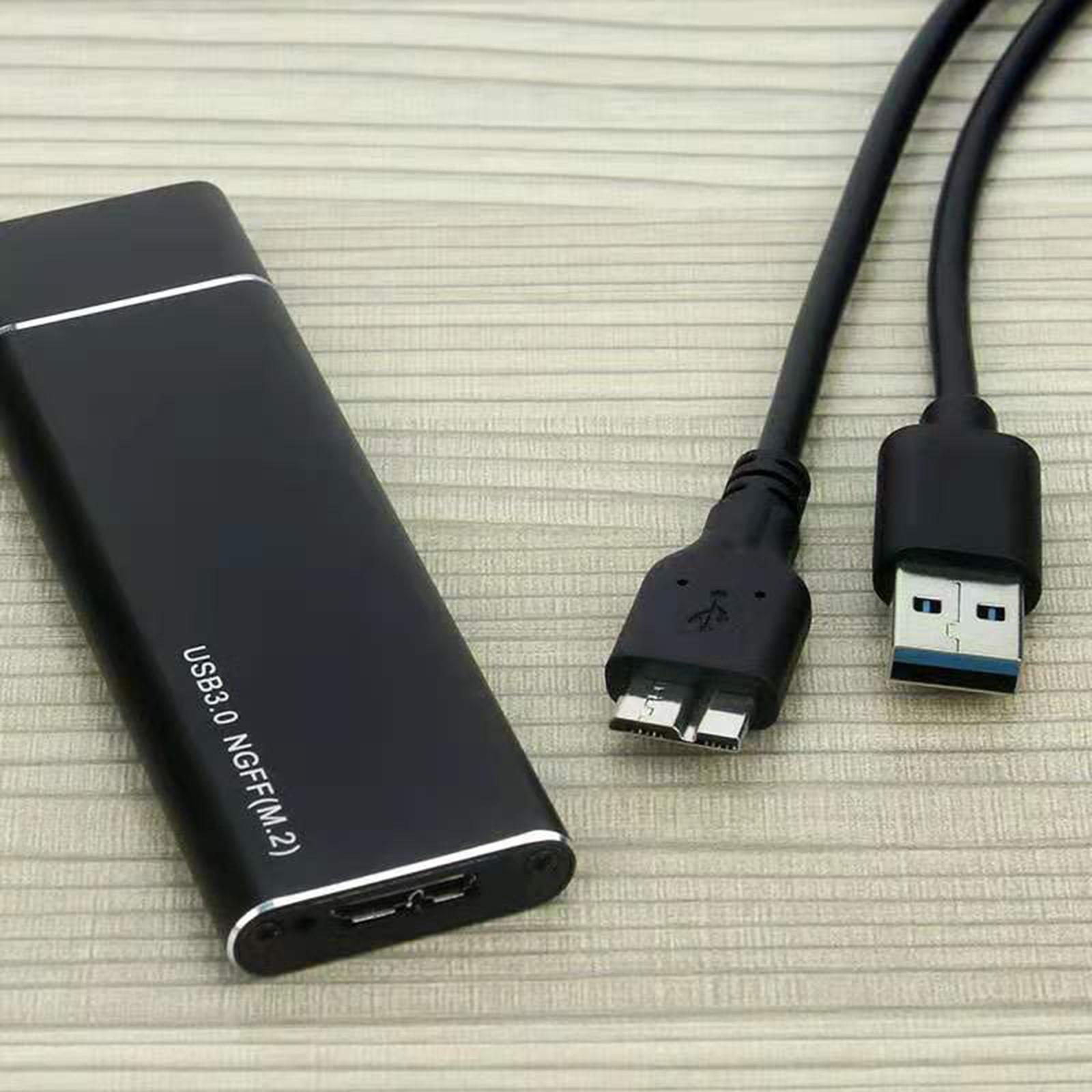 M.2 NGFF to USB 3.0 SSD Enclosure Solid State Drive for M2 SATA NGFF 2230/2242/2260/2280 SSD with Key B/Key B+M Portable