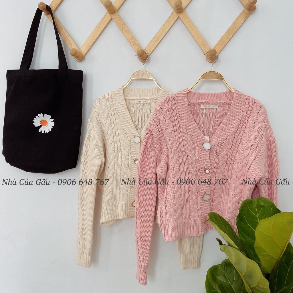 Áo khoác cardigan len đẹp 4 cúc phong cách