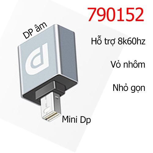 Đầu chuyển Displayport 8k60hz, đầu nối tiếp Dp 8k60hz hỗ trợ máy tính, laptop - Hồ Phạm