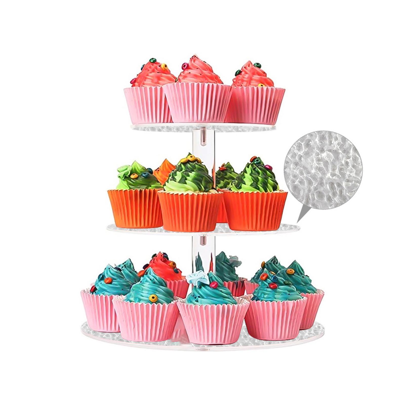 3 Tiered Cake Stand Serving Tray Fruits Home Tea Party Cupcake Display Plate