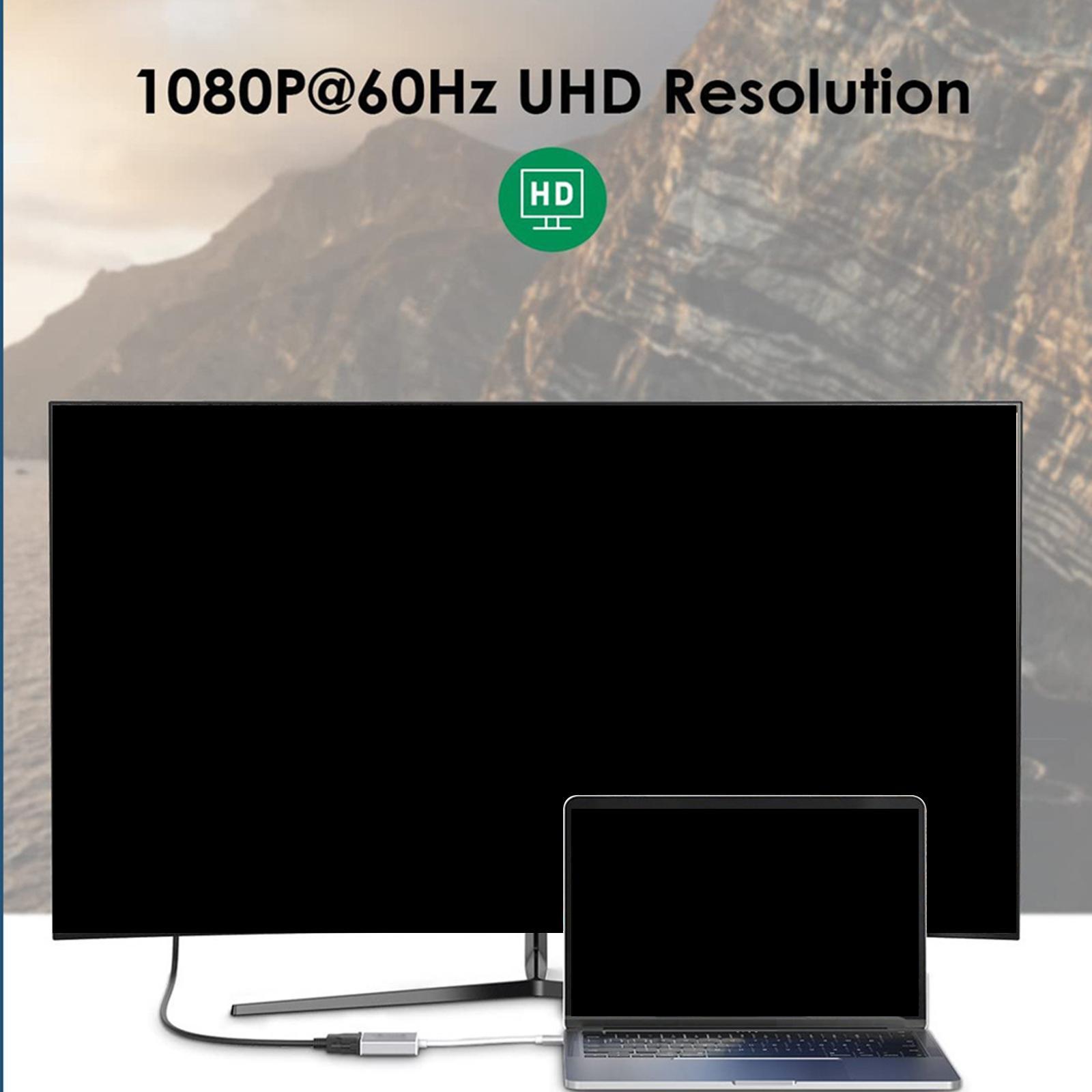 USB C to VGA Adapter Cable 10Gbps 1080P Converter for  Monitors