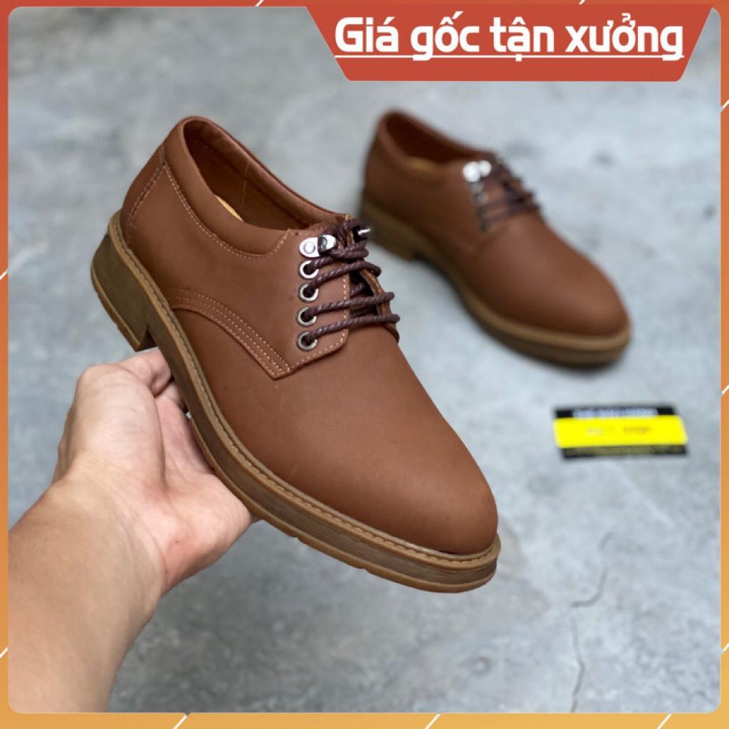 Giày da nam cao cấp chất liệu da bò nubuck cực phẩm phong cách bụi bặm nam tính Dr024