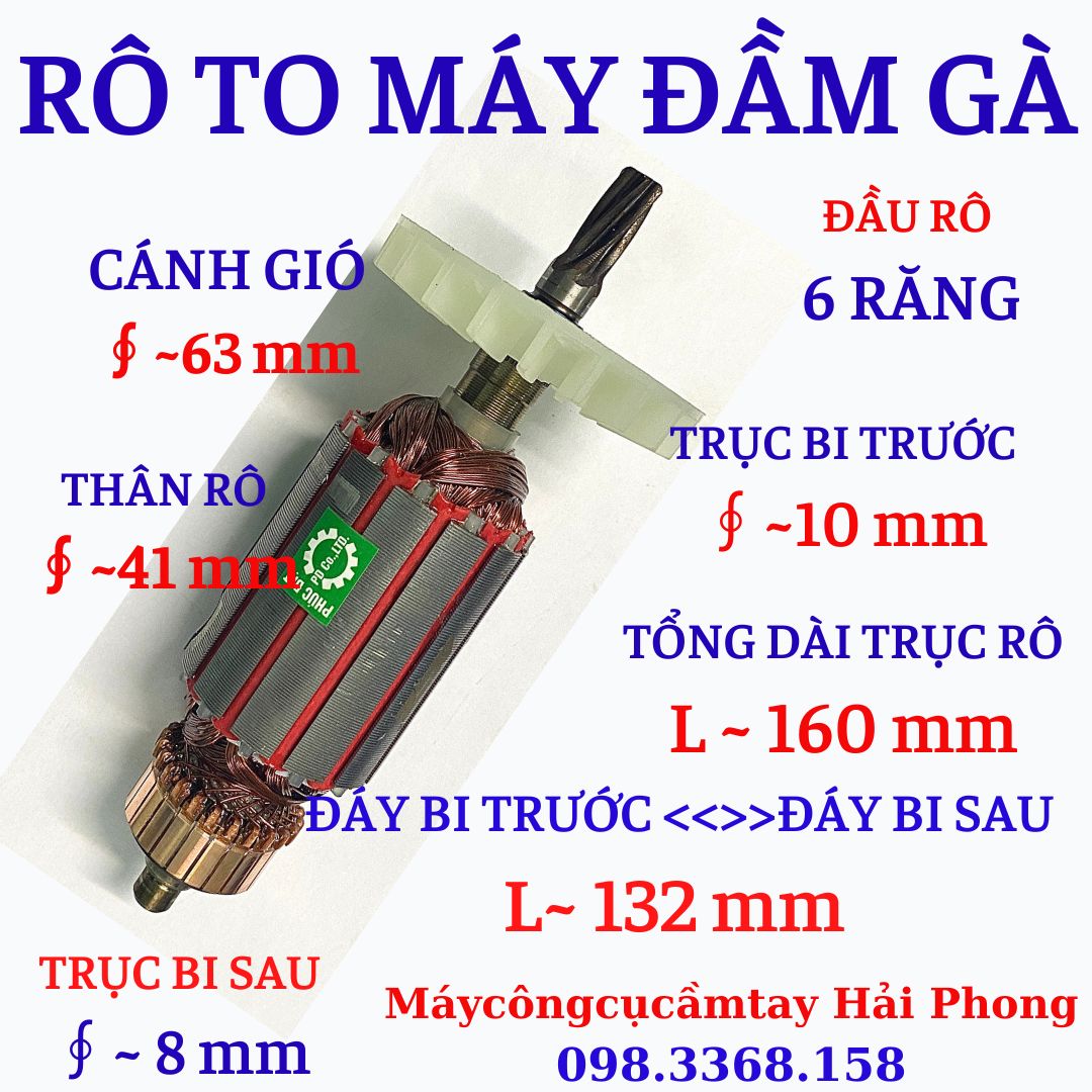 Rô to máy đầm dùi cầm tay ( đầm gà ) Acz , DeLuxe , Power... 220V