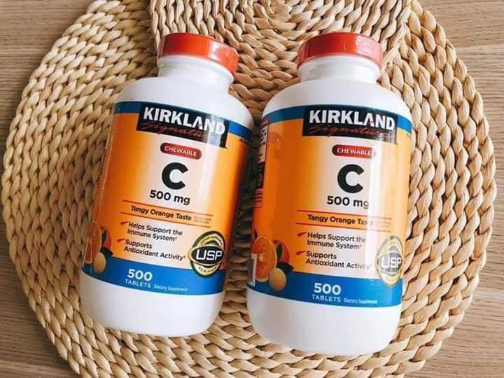 Vitamin C Kirkland Signature Mỹ tăng sức đề kháng, thức đẩy sẩn xuất collagen tự nhiện, sáng da, nhanh lành bệnh - Massel Official