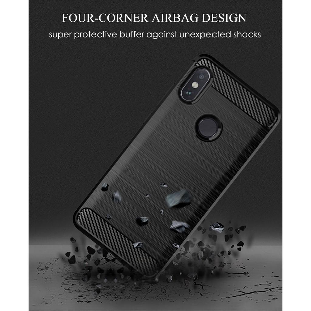 Ốp lưng cho Xiaomi Redmi Note 5 Pro dẻo Carbon phay xước chống sốc chống vân tay