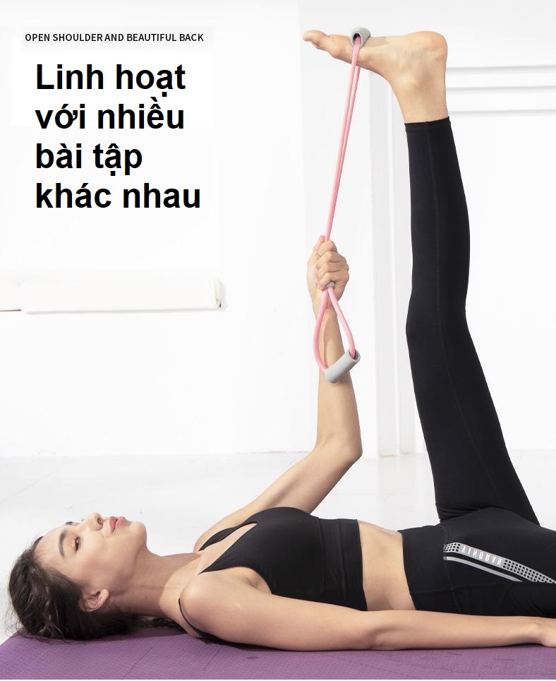 Dây Cao Su Kéo Kháng Lực NBR Số 8 Cao Cấp - Tập Giảm Mỡ Tay, Eo Thon, Mông Nở - Tập Gym Tại Nhà - Figure 8 Resistance Band Home Workout