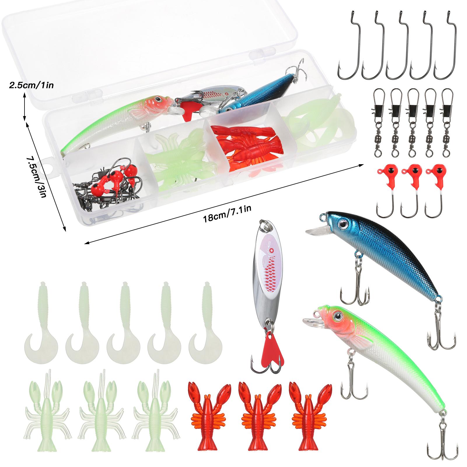 Fishing Rod and Reel Combos Telescopic Fishing Pole with Spinning Reel Combo Kit Fishing Line Lures Hooks Swivels Set Fishing Accessories with Tackle Box