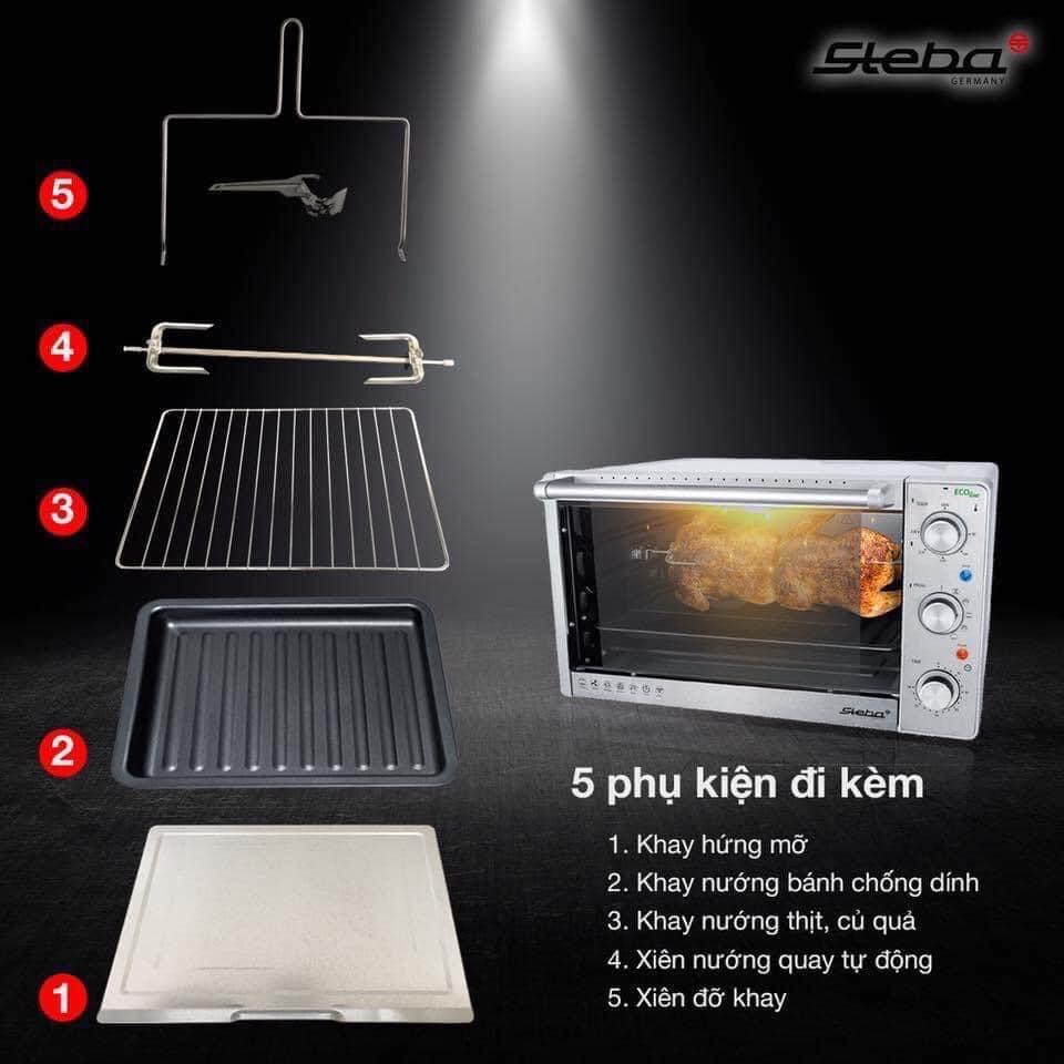Lò Nướng Steba KB41 ECO, Lò Nướng Đối Lưu, Dung tích 38L, Công Suất 2000W, Chất Liệu Thép Không Gỉ, Nhập Đức
