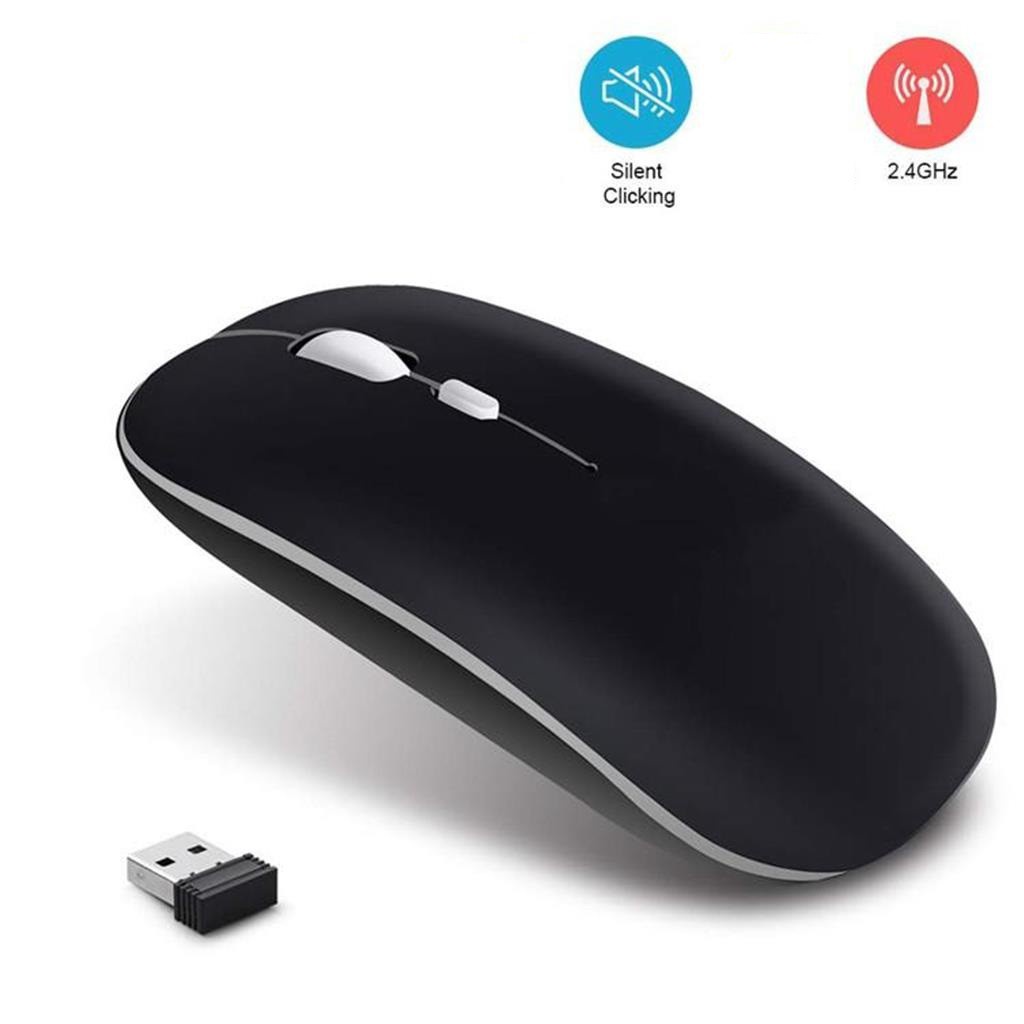 Chuột không dây Vinetteam pin sạc kết nối USB 2.4G Bluetooth chất lượng cao không gây tiếng ồn - hàng chính hãng