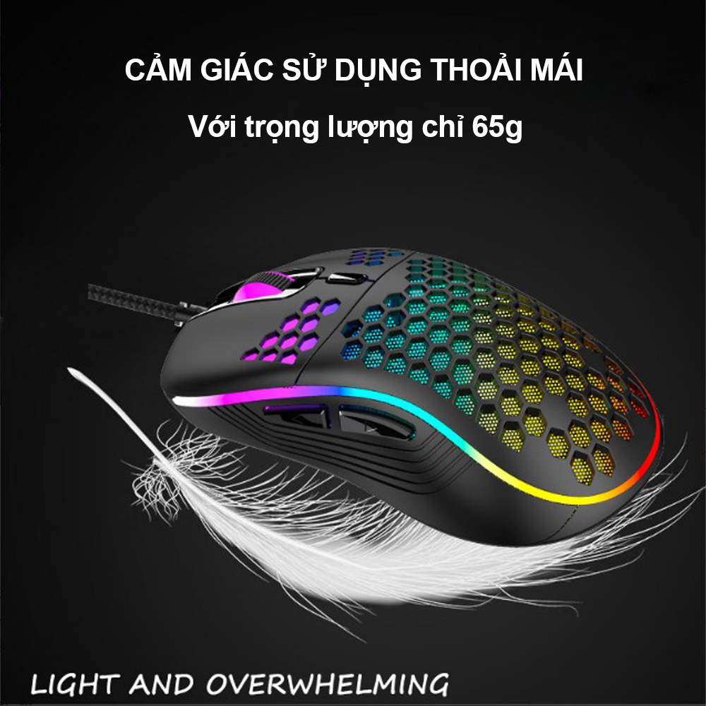 Chuột Máy Tính Gaming Có Dây POERMAX D110 DPI 4 Mức Tối Đa 4800- Hàng Chính Hãng