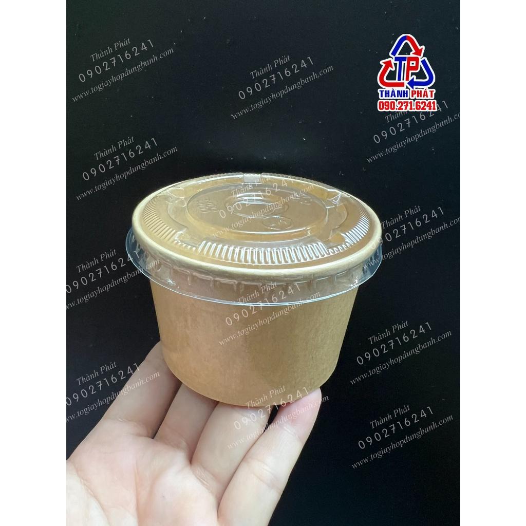 50 Ly kem giấy kraft đựng kem - chè - xôi - thức ăn mang đi - chống thấm nước
