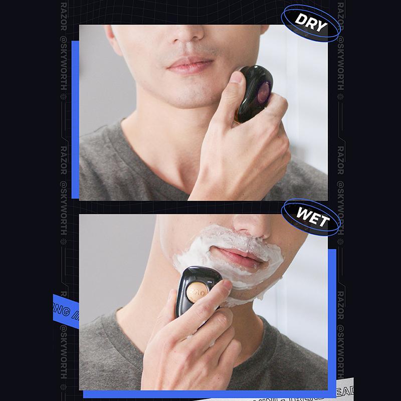 Dao cạo du lịch điện mini cho nam giới, dao cạo điện tử có thể giặt được, có thể sạc lại, di động, không dây, cạo râu và râu