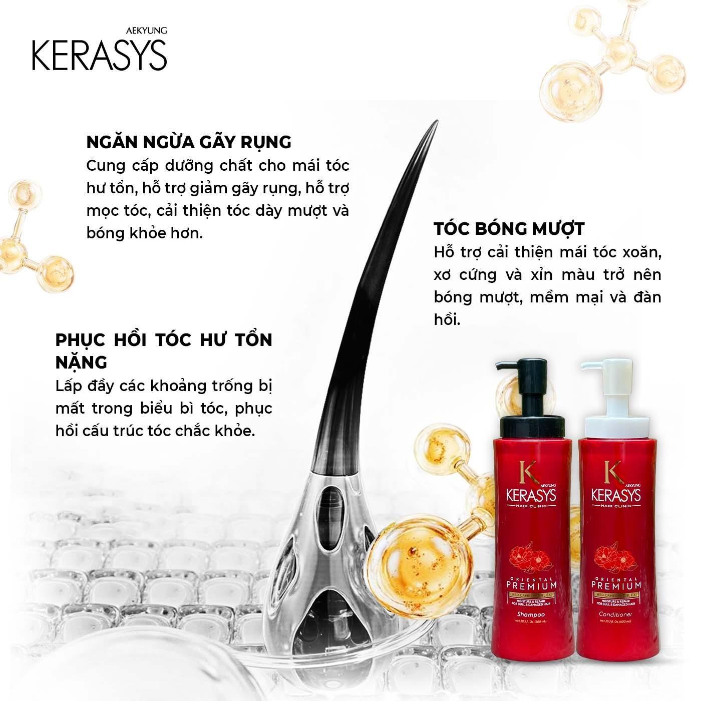 Dầu xả cao cấp Hàn Quốc Kerasys Oriental Premium (Giảm gãy rụng, kích tích mọc tóc) 470ml