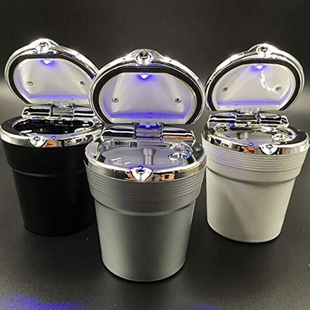 Ashtray xe di động, 2 chiếc gạt tàn di động với nắp xe, xe hơi không có xe hơi có đèn LED màu xanh