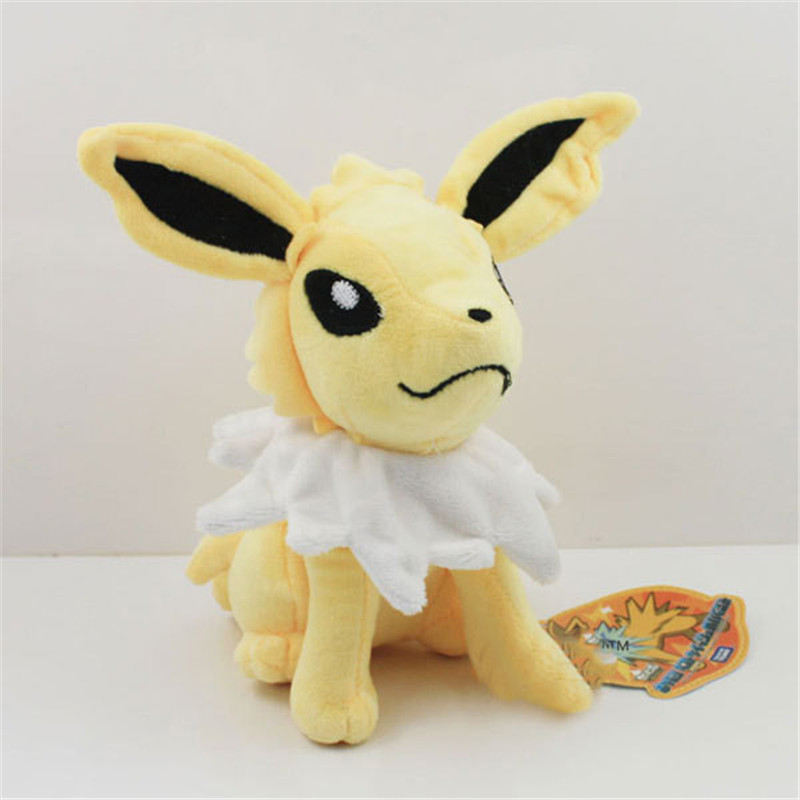 Gấu Bông Pokemon Eevee (Eevui) Jolteon Hệ Điện (20Cm---30Cm) Hàng Chính Hãng Pokemon Nguyên Tem Nguyên Tag (Tặng Kèm 1 Ví Da 12 Ngăn Đựng Thẻ ATM, CCCD)