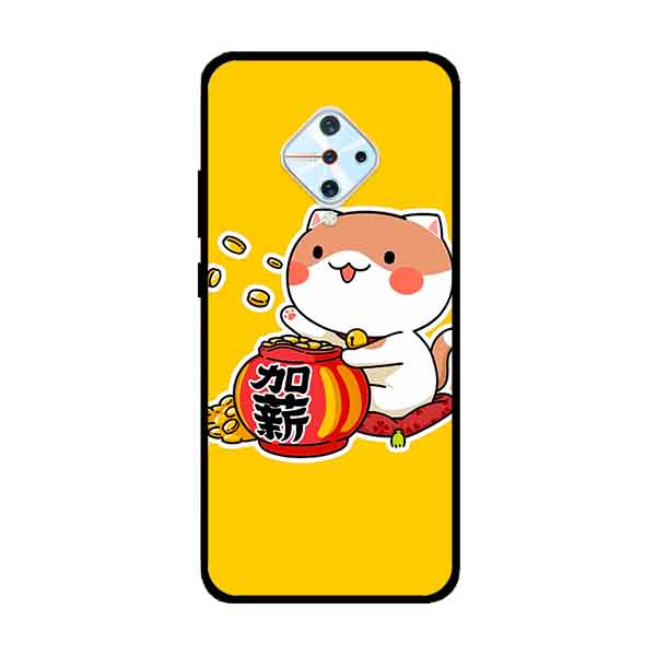 Ốp Lưng in cho Vivo S1 Pro/ Vivo V17 Mẫu Mèo May Mắn 6 - Hàng Chính Hãng