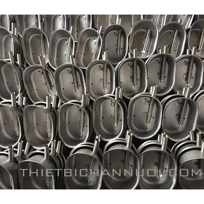 Chén/ Bát/ Máng uống nước cho heo thịt bằng inox van núm bằng inox