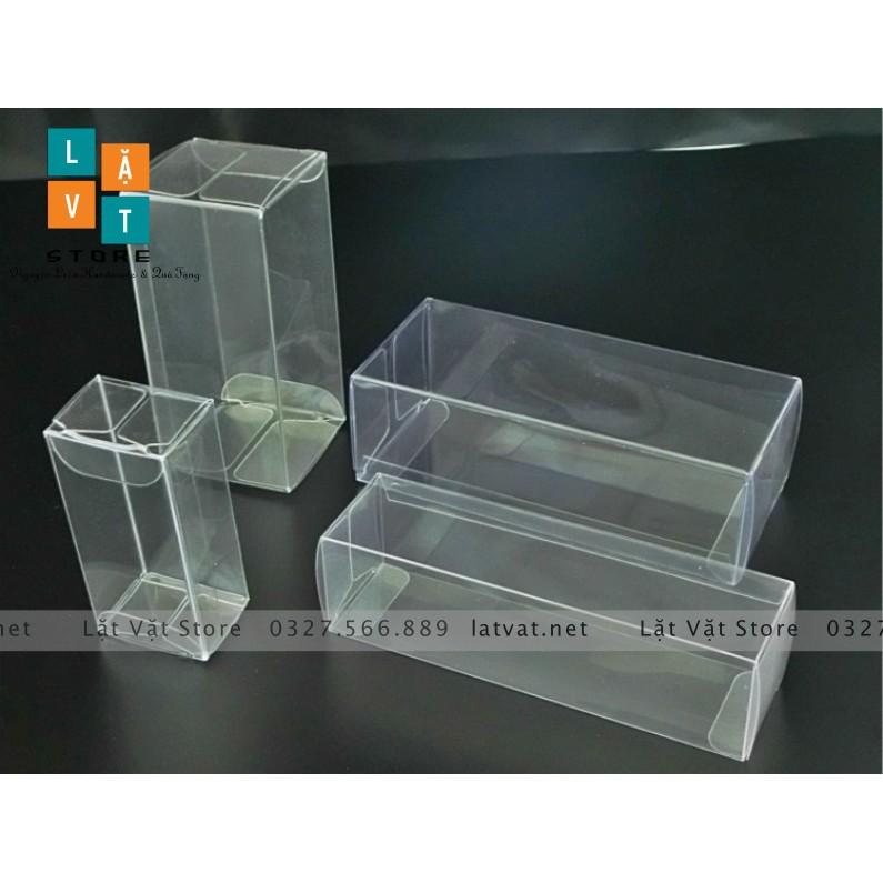 Hộp Mica, hộp PET dạng gấp có màng, bằng nhựa PVC, acrylic siêu dầy, trong suốt để chống bụi quà lưu niệm, mô hình