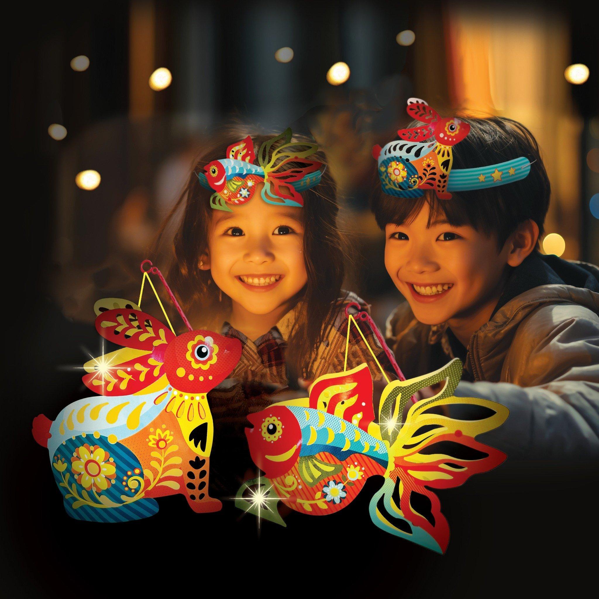 Lồng Đèn Sáng Tạo - Ánh Sáng Đêm Trăng - Hình Thỏ - Happy Kibu KB00324-003