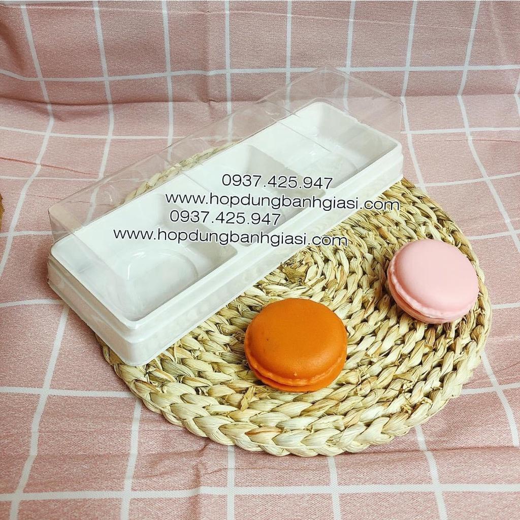 100 Hộp 3 ngăn đế trắng đựng bánh trung thu 50g
